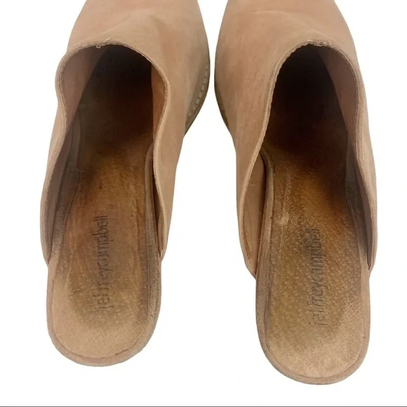 Jeffrey Campbell Favela 2 Suede Block Heel Mules Clogs Dusky Pink Size 9.5 - Picture 8 of 13
